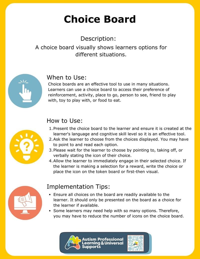 Choice Board Implementation Guide